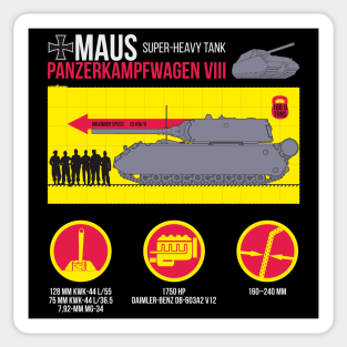 Expert of tanks! infographics Pz-VIII MAUS Sticker